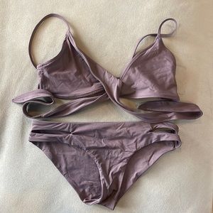 L Space Purple Wrap Bikini
